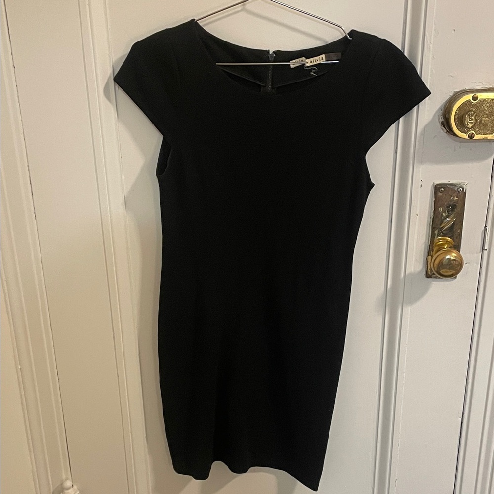 Alice + Olivia Black Mini Dress with Cap Sleeves size 6